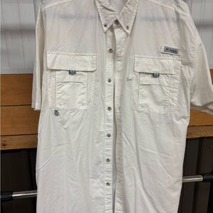 Columbia Men's Off-White Casual Button Down Shirt